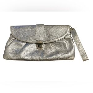 Pietro Alessandro Women's Silver Leather Clutch